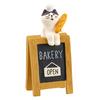 Miniature Cat Figurines Micro Scene Coffeeshop Bookshelf bakery Decoration Garden Resin Craft Japanese style Miniature Ornament