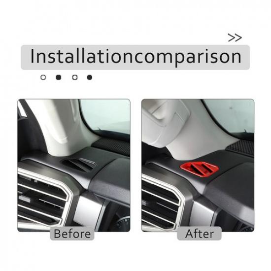 Red Dashboard Side Air Outlet Frame Trim For Toyota Tundra Sequoia -2024 US