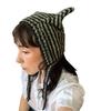 Cat Ear Beanie Hat for Women Harajuku Style Star/Stripe Skull Hat Handmade Crochet Hat Y2K Cool Girls Warm Headpieces