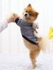 1pc Cute Pocket Bear Striped Dog Sweatshirt, Pet Clothes For Small And Medium-sized Cats And Dogs Velvet Sweater
