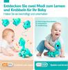 Giocattolo per Neonato Dino - Elettrico Omnidirezionale Suono e Luce Musica, Giocattolo Educativo per l'Apprendimento Precoce per Neonati, Unisex per Bambini e Bambine