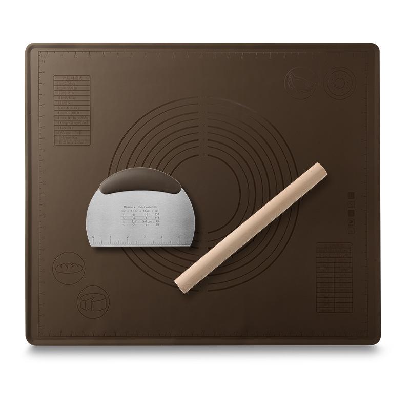 

Набор из 3 предметов: Антипригарный силиконовый коврик для замешивания, раскатывания и измельчения теста для выпечки Rolling Pad