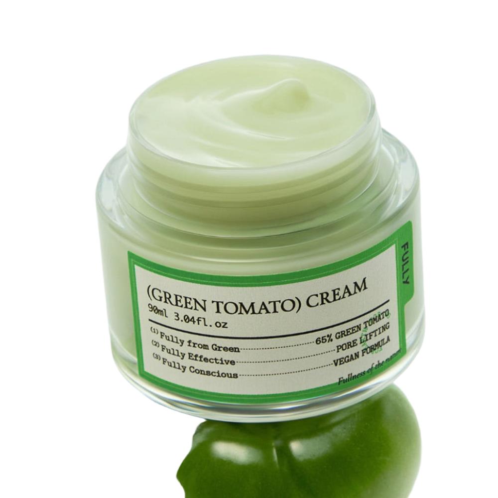 FULLY Green Tomato Cream 90ml Pore Tightening Elasticity Care Vegan Moisturizer K-Beauty
