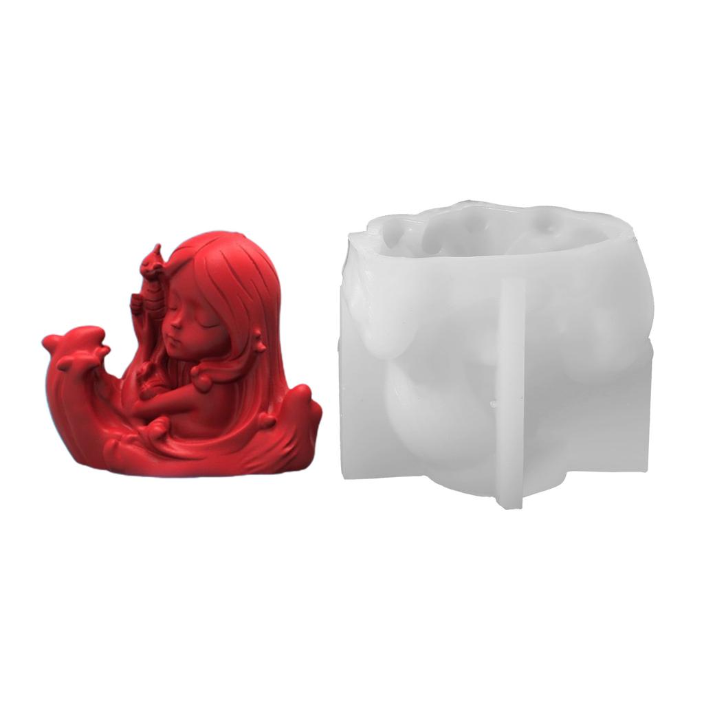 3D Ocean Girl Candle Silicone Mold for Candle Making,Aromatherapy Candle Resin Mould Ornaments Epoxy Resin Casting Mold