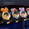 Plush Bee Dog Car Ornament - Cute Lying Doll for Console Display