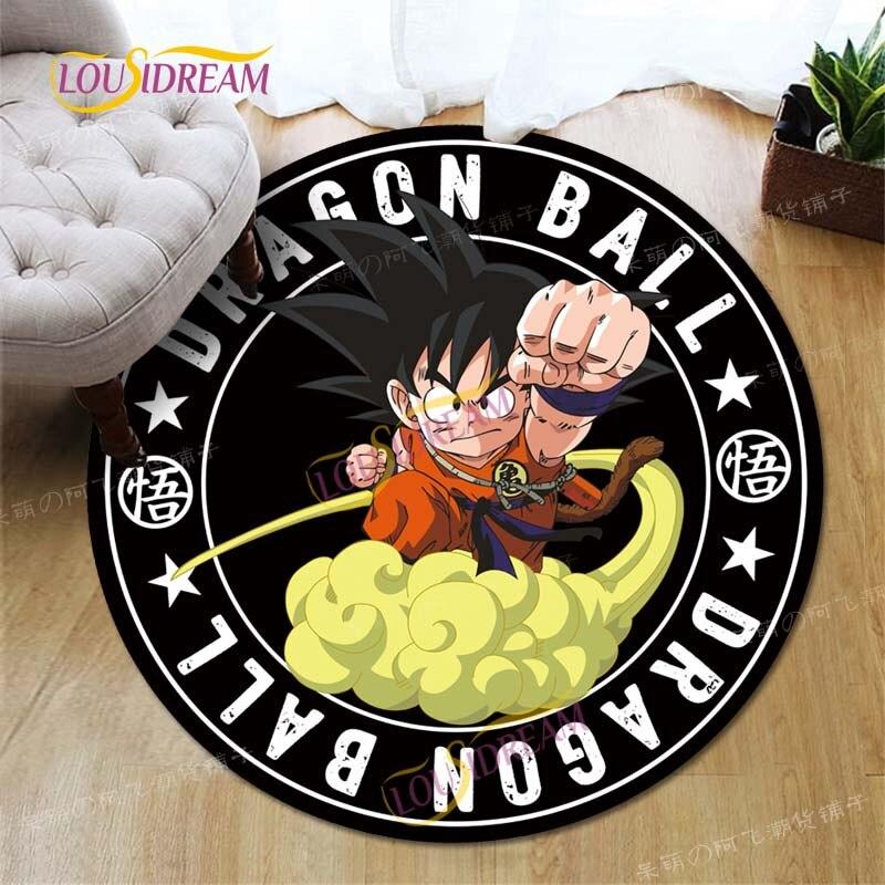 Kulatý kreslený japonský prvek domácí umění měkký protiskluzový koberec počítačová židle dětská herní podložka podlahová rohož dekorativní koberec