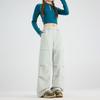 Womens Outdoor Waterproof Windproof Hiking Pants Loose Quick-Dry Cargo Wide-Leg Trousers