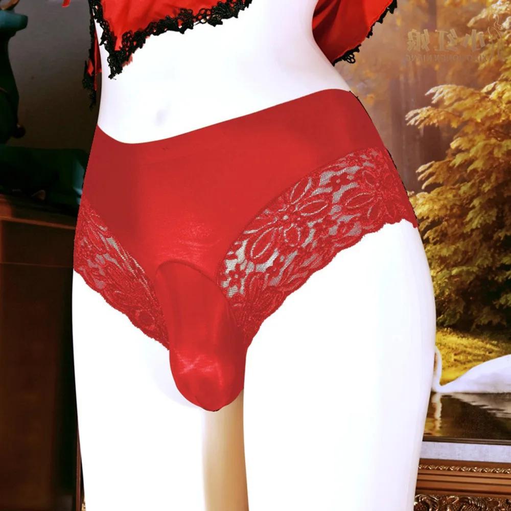 Man Panties Sexy Underwear Men Cuecas Cueca Masculina Sissy Lace Thong Enhance Pouch Bikini Briefs Pants gays underwear