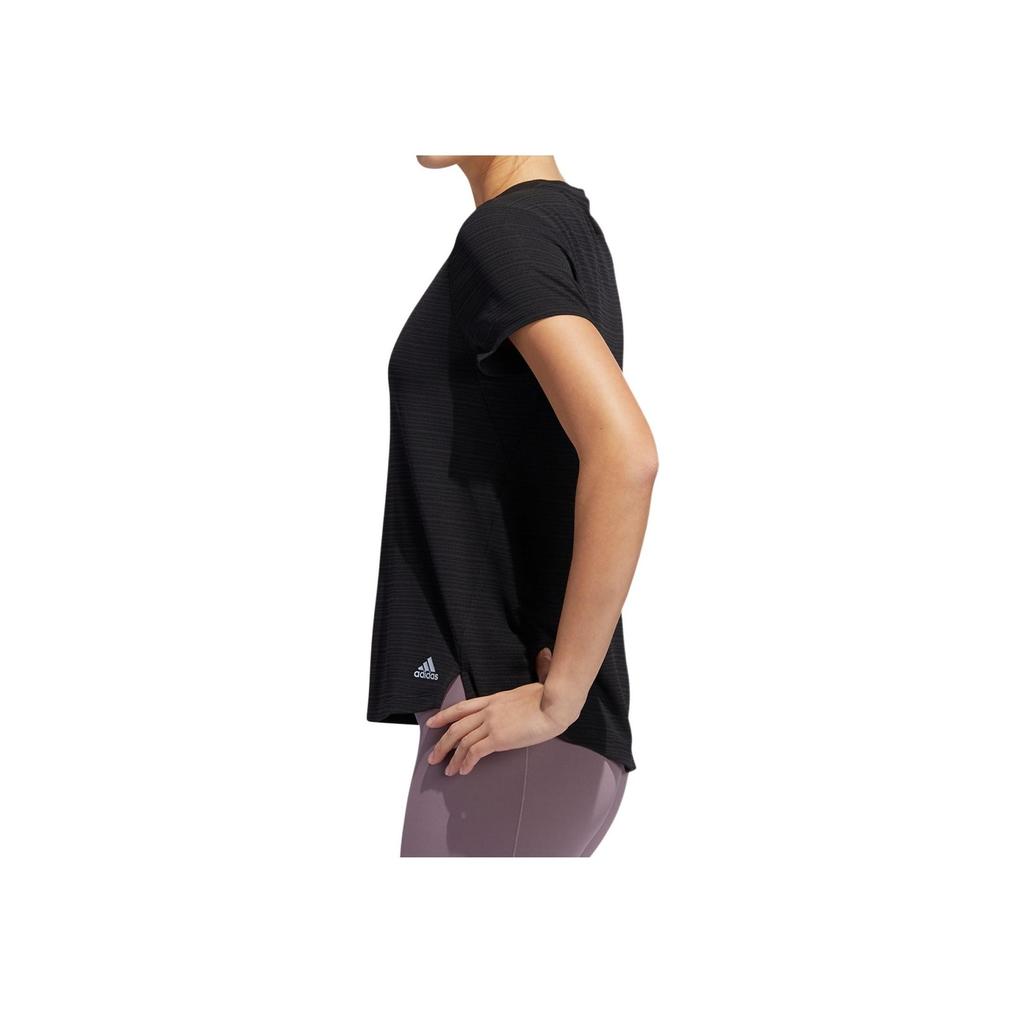 Adidas Bonus Arc Hem Loose Fit Workout Short Sleeve T-Shirt Women Tops Black GJ2757