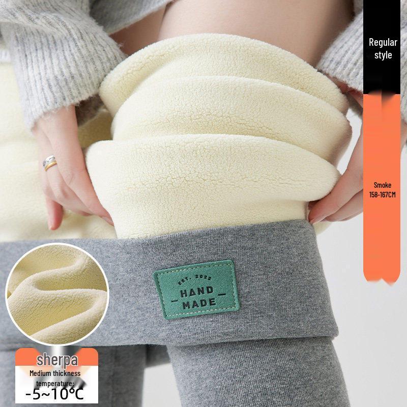 2025 New Winter Gray Plus Velvet Cotton Pants for Tall Women – Soft, Skin-Friendly, and Warm Base Layer