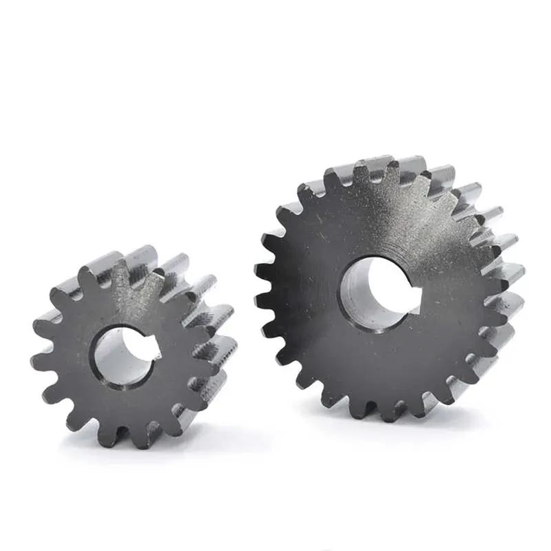 1Pcs 2M Mechanical Transmission Motor Small Gear 45 # Carbon Steel Hole 12/14/16/17/18/19/20/25mm Type 2 23T-30T Positive Gear