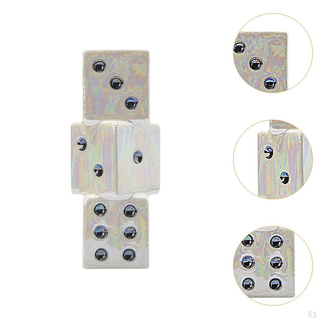 Dice Shaped Flower Vase Modern Art Flowerpot Floral Arrangement Ceramic for Office Desktop