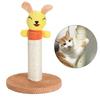 Removable Natural Sisal Pet Cartoon Animal Scratch Climbing Cat Toy Tree Frame(Yellow Rabbit)