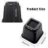 6pcs Bed Risers 5in High Quadrate Trapezoidal Ergonomic Plastic Black Furniture Risers Blocks for Home Office