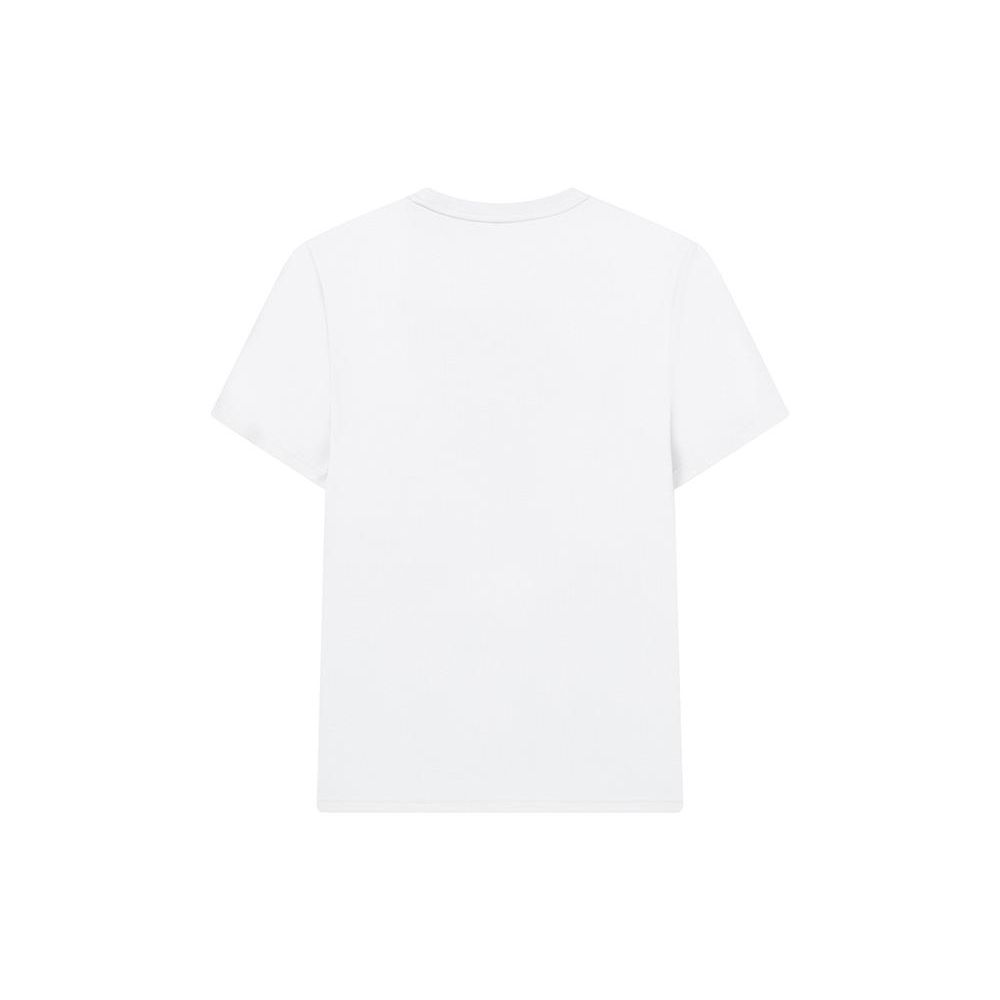 FILA Casual Breathable Embroidered Dog Logo Solid Color Sports Crew Neck Short Sleeve T-Shirt Men Tops White F51M228219FWT