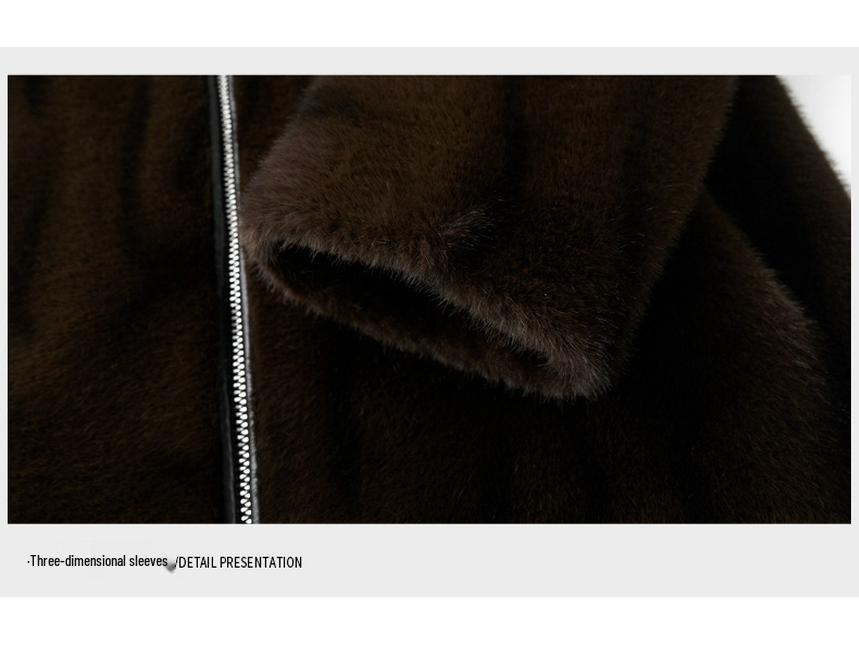 Men's Golden Mink Velvet Winter Coat 2025: Middle-Aged Fashion, Casual Warm Fleece Jacket, Loose Fit Outerwear