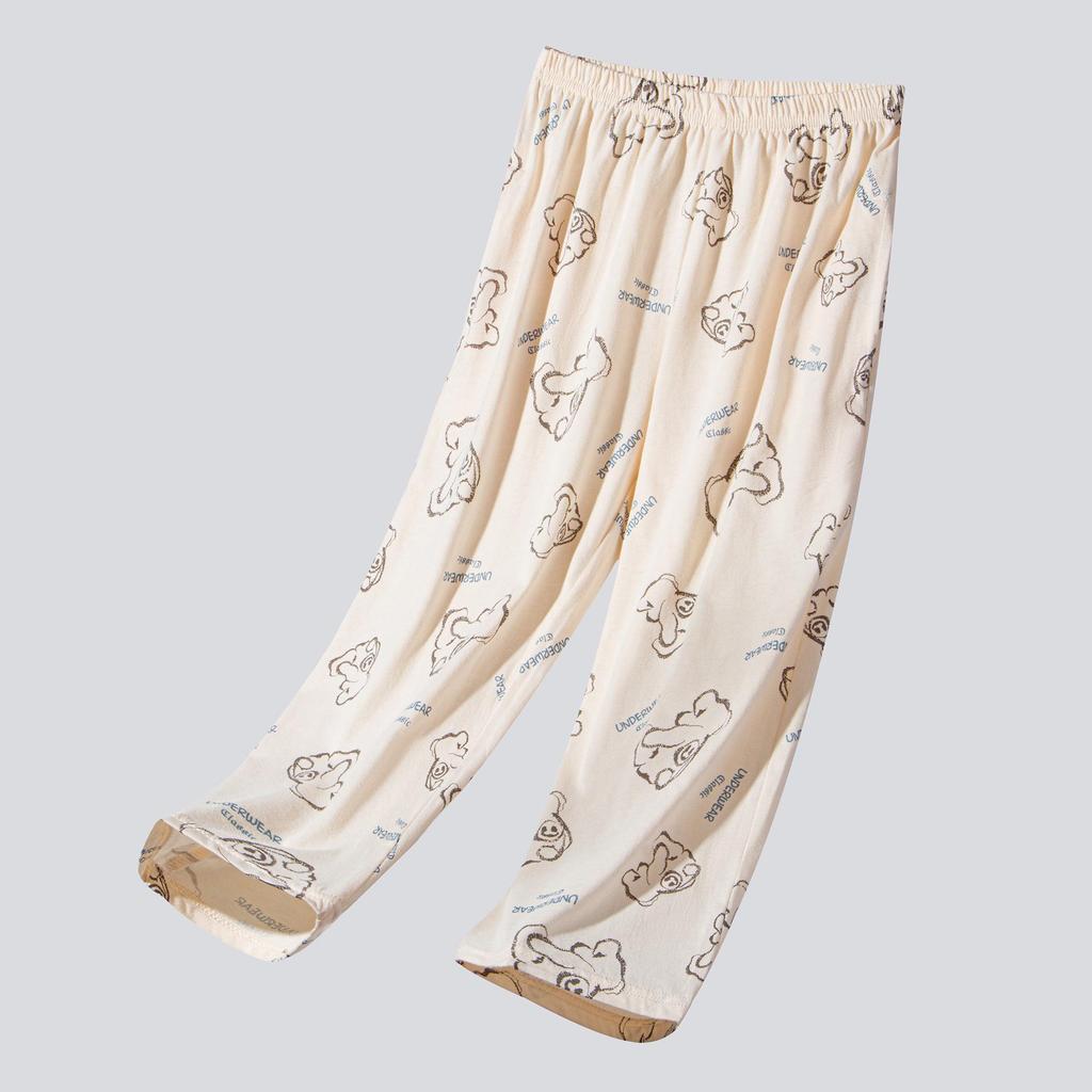 Children's Summer Cotton Pajama Pants – Loose, Long Air Conditioning Pants for Teen Boys and Girls
