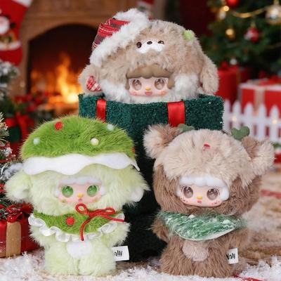 Yooki Christmas Jingle Bells Vinyl Plush Blind Box Trendy Toys Cute Doll Backpack Pendant Decoration Mystery Gifts Surprise Cuddly Stuffed Fluffy
