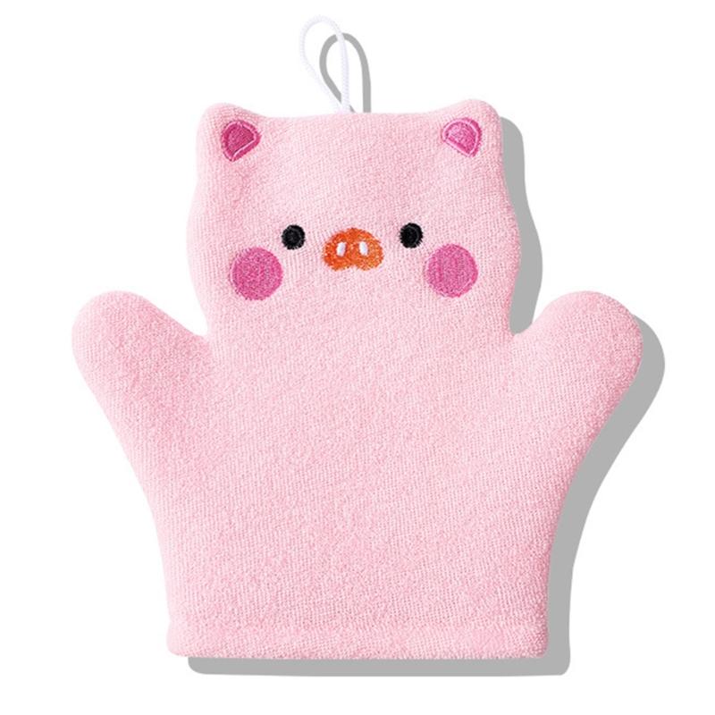 Soft Exfoliating Bath Mitts For Children Ergonomic Design Hypoallergenics Bath Gloves Durability Bathing Accessories