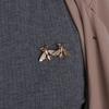 1Pair Fashion Small Retro Suit Collar Pins Men Women Metal Bee Brooches