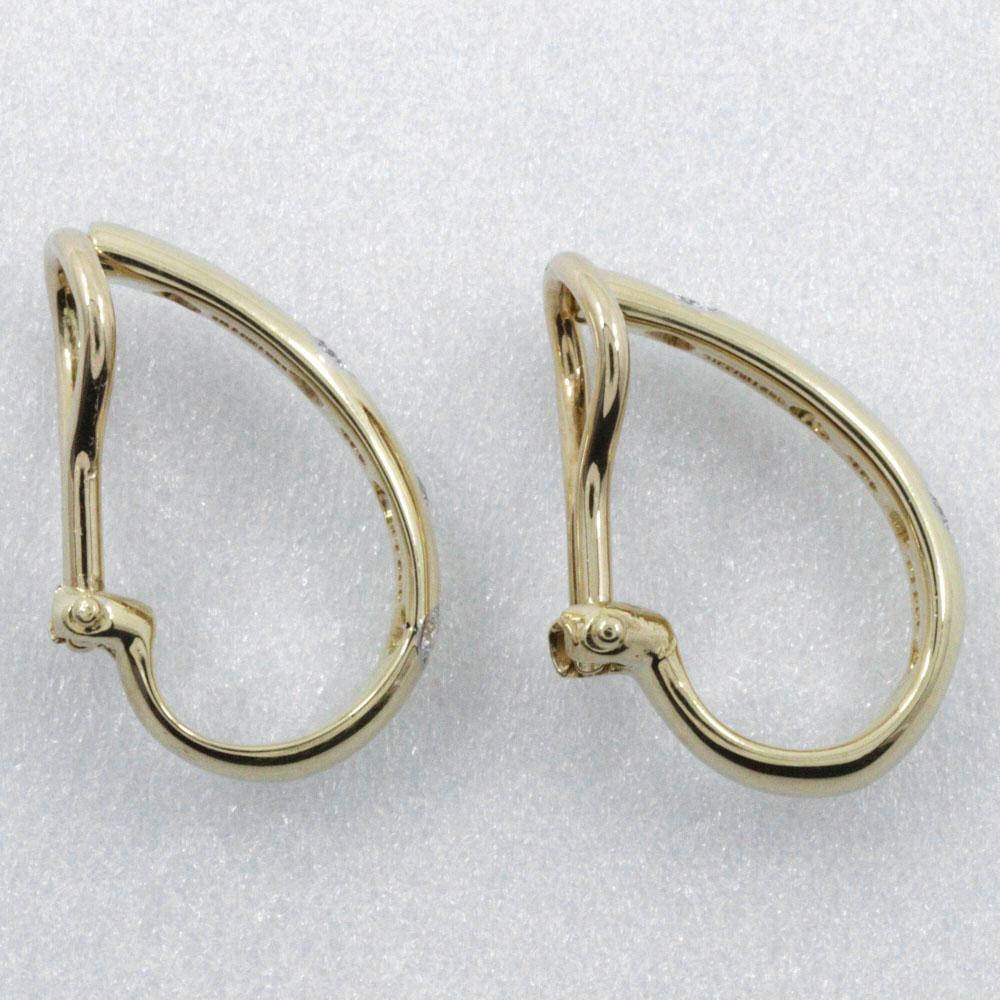 TIFFANY&Co. Dots Earring hoop 4P K18 yellow gold/Pt950Platinum/diamond 5.7g Women Used