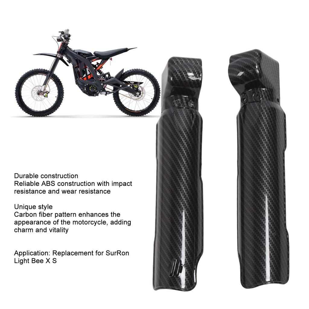 2PCS Shock Absorber Guard Carbon Fiber Pattern Motocycle Fork Guard Protector Replacement For SurRon Light Bee X S