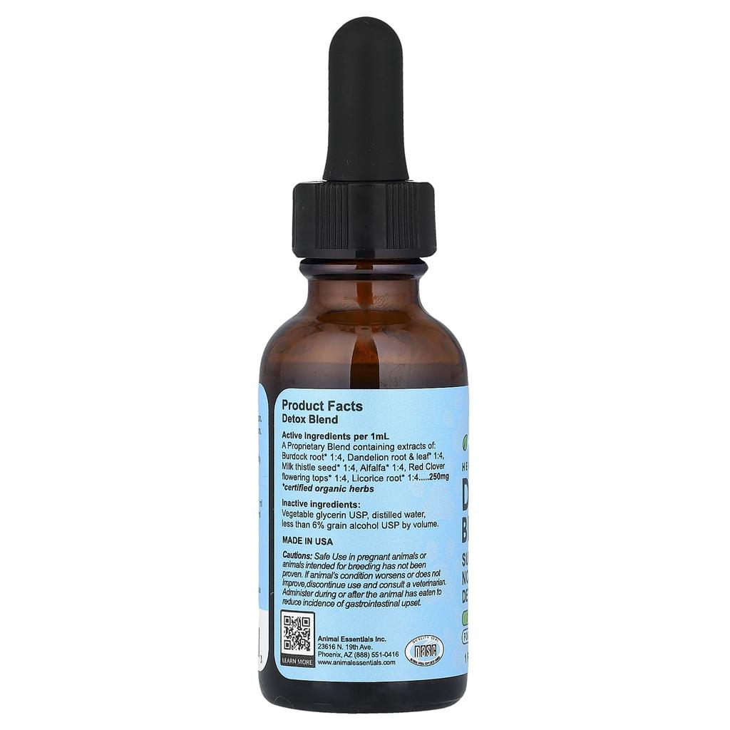Animal Essentials Detox Blend, for Dogs and Cats, 30ml (1fl Oz)