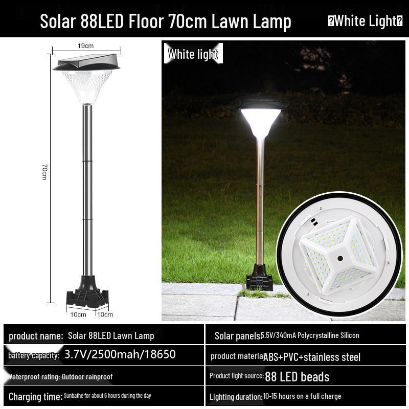 LED Solar Lawn Light - Super Bright Waterproof Outdoor Street & Courtyard Light