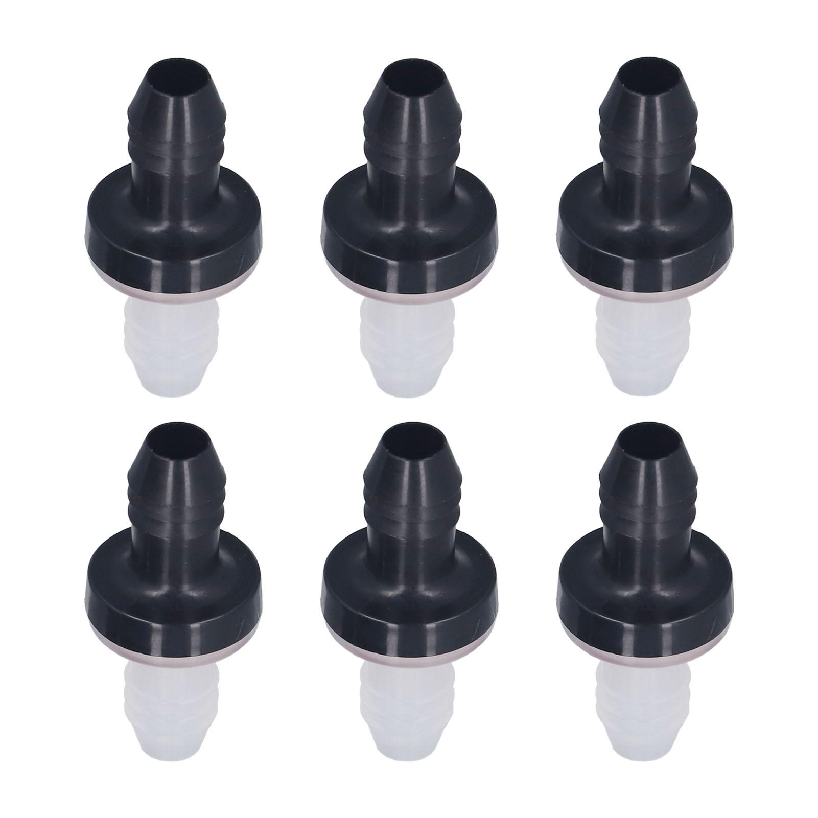 

6Pcs Check Valve Plastic Non Return 1 Way Inline Valve for Liquid and Gas 38inch 10MM Interface