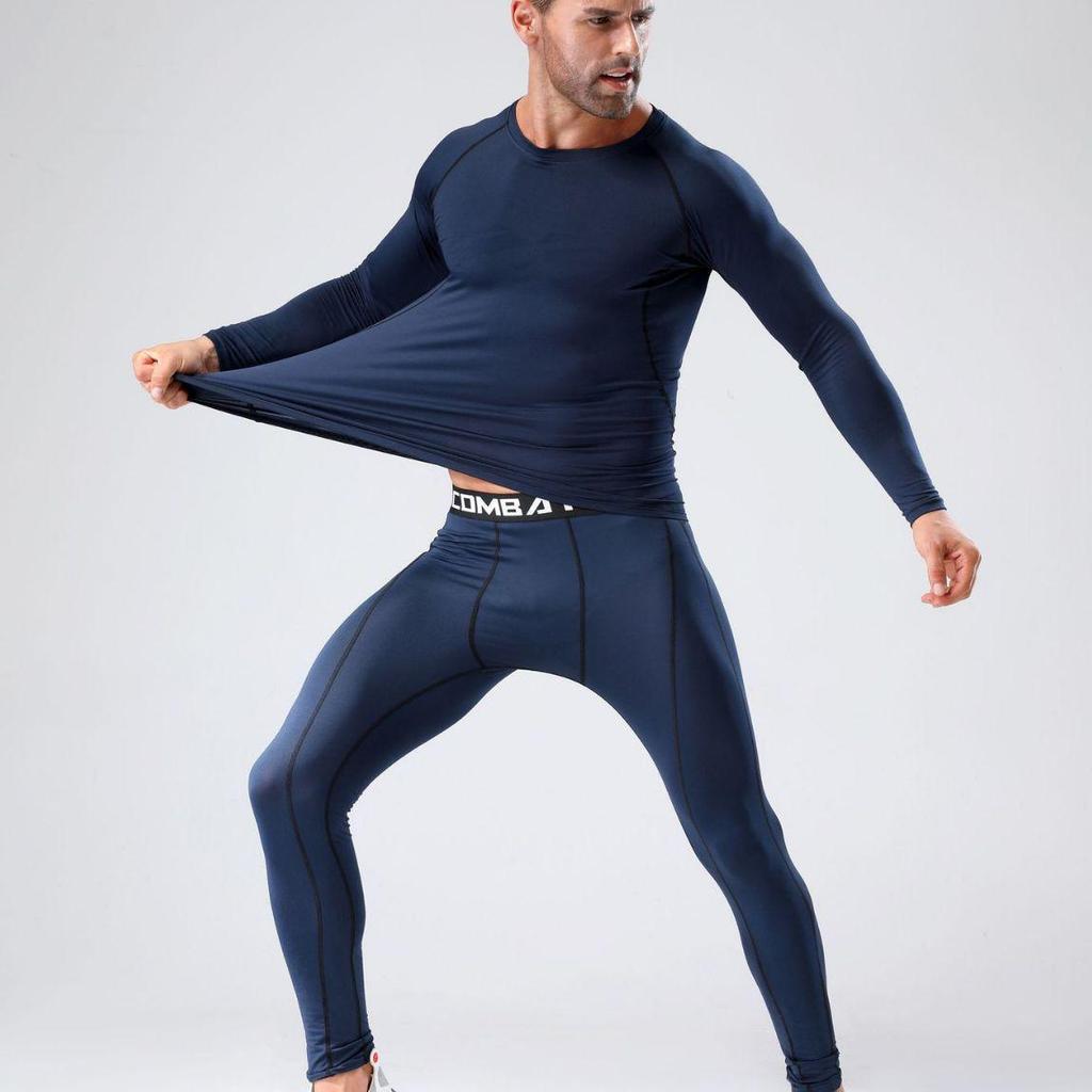 Solid Color Long Sleeve Quick-Dry Athletic Base Layer - Breathable, Elastic, Sweat-Wicking for Running, Basketball, and Football.