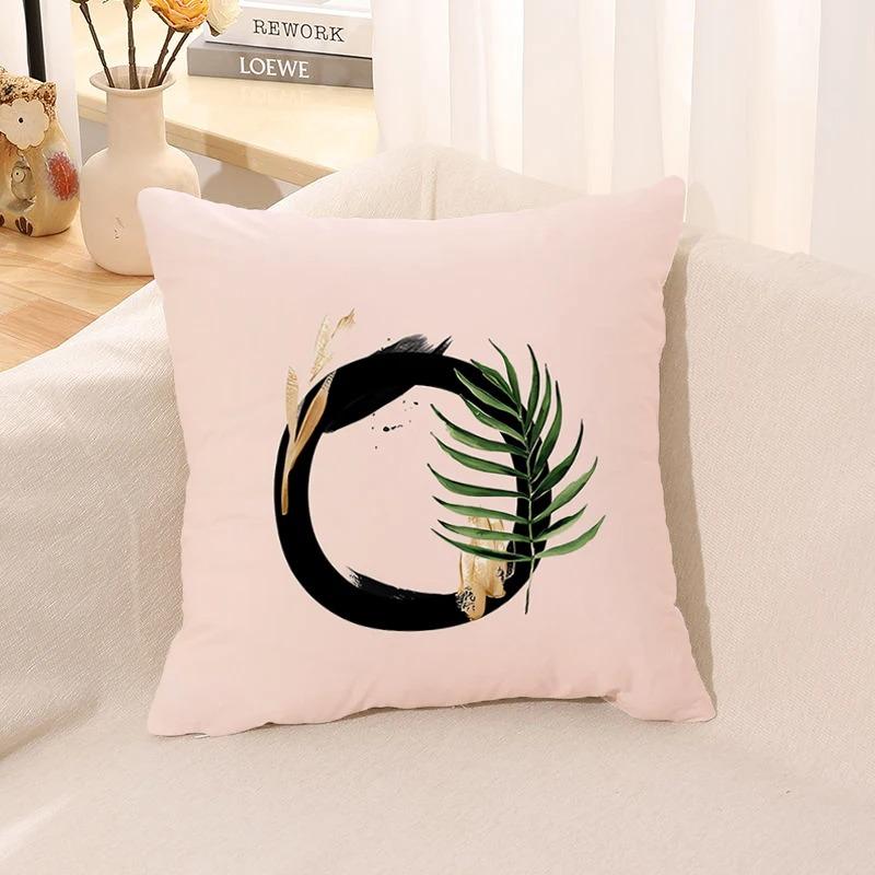 Letter Printed Pillow Case, Living Room Sofa, Office Seat Cushion Cover, Bedroom Dormitory Bedside Home Decoration Pillow Case