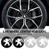 Aluminum Badge Car Wheel Center Cover Hub Caps Emblem For Peugeot 408 4008 308 3008 Rifter 5008 508 2008 208 301 RCZ Accessories A2
