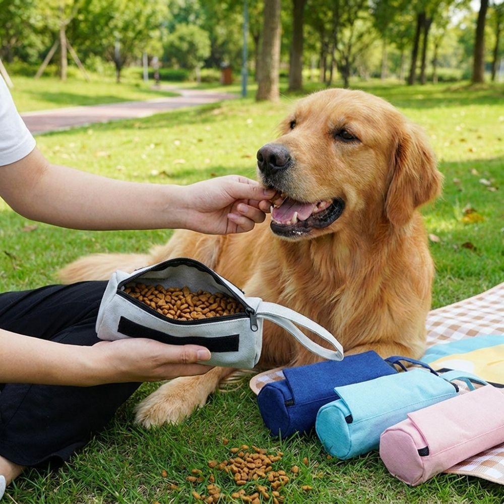 Portable Pet Snack Pouch Leak-proof Puppy Snack Reward Bag Pet Training Waist Bag Pet Training