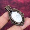 Howlite Pendant Copper Wire Wrapped Jewelry Gifts For Mom Real Gemstone Pendant
