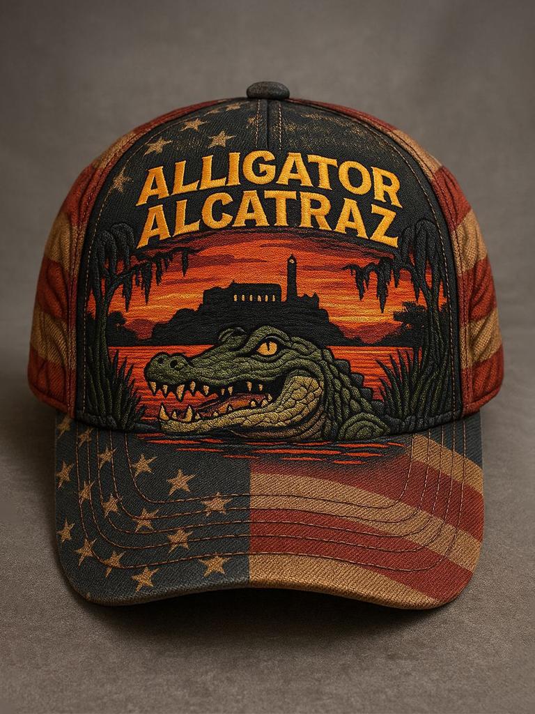 Popular POD heat transfer baseball cap personalized crocodile pattern outdoor cap men's and women's versatile cap