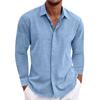 Camicia a maniche lunghe da uomo con colletto button-down   Camicia Camicia a maniche lunghe da uomo