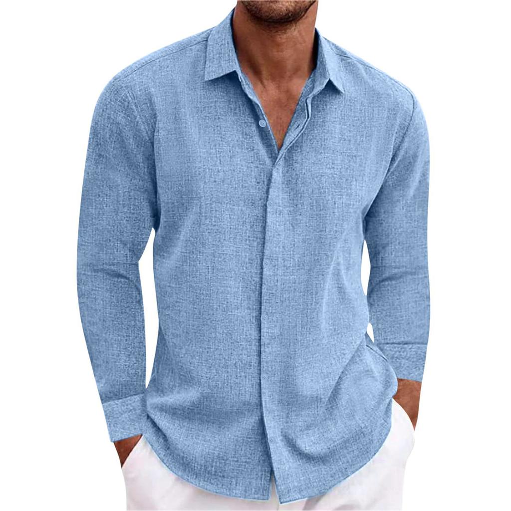 Camicia a maniche lunghe da uomo con colletto button-down Camicia Camicia a maniche lunghe da uomo