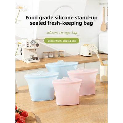 It Can Be Self-sealed and Fresh-locked, Reused, Boiled and Refrigerated Food Sub-bagged, and Food-grade Silicone Fresh-keeping Bags.