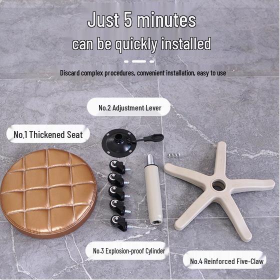 Round Stool Accessories: Universal Casters, Seat Cushion, Chair Leg Parts, Bar Stool Wheels