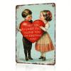 Valentine's Day Retro Metal Decorative Painting for Couples Bedroom Living Room Cafe Bar Restaurant