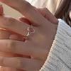 2023 Irregular Pink Heart Zircon Open Ring for Women - Sweet, Cool, Niche Design