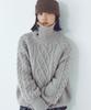 CITTA Wool Made Button High-Neck Grandma Kint_Ctk248(Grey)