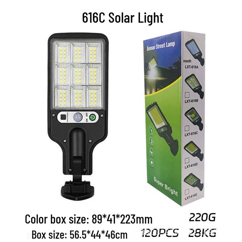Solar LED Wall Light with Remote, COB Sensors, Waterproof for Outdoor Use