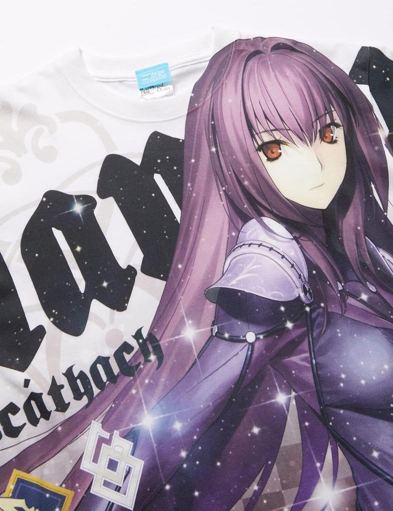 Cospa Fate Grand Order Scathach Full Graphic WHITE M size Cotton T-shirt