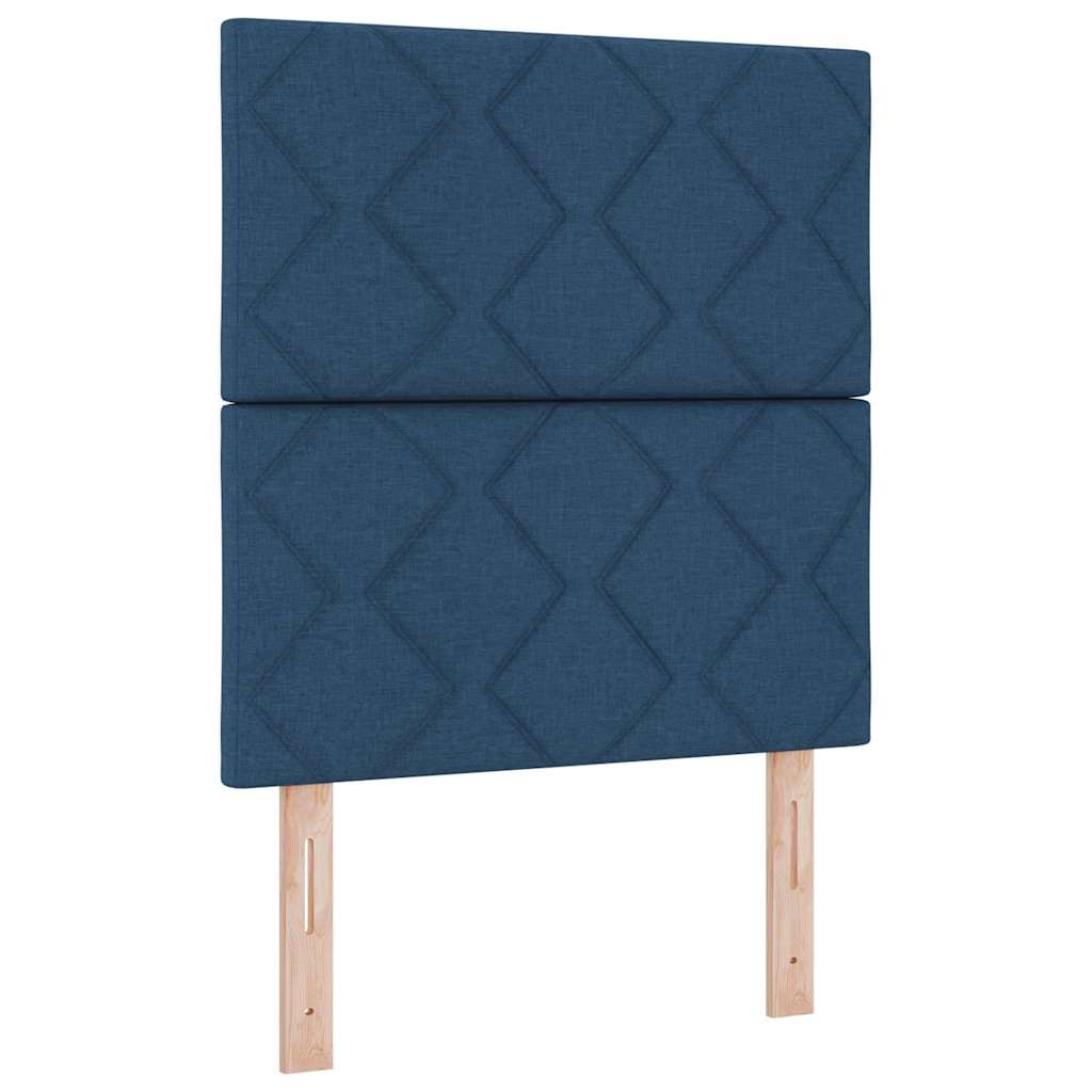 Boxspring bed with headboard Blue 80 x 200 cm Fabric
