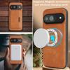 MagSafe Wireless Charging Magnetic Wallet Card Phone Case for Google Pixel 10 Pro XL 9 9A 8 8A Leather 2-in-1 Flip Stand Cover