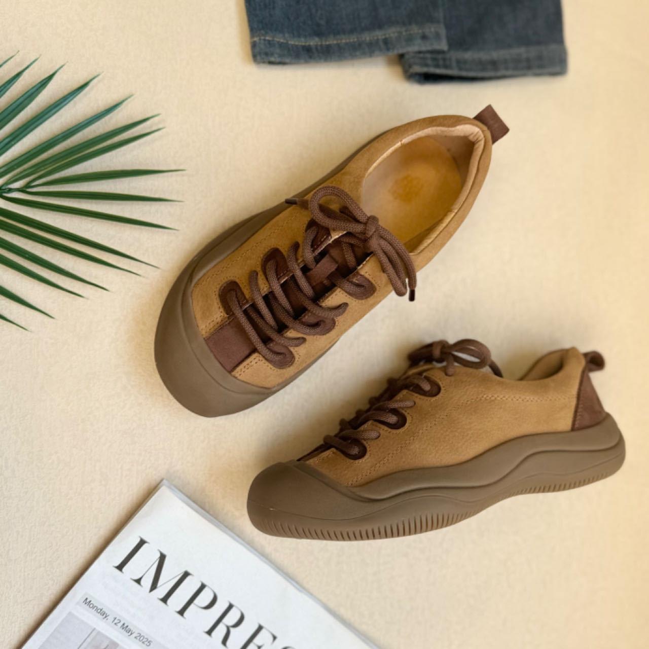 

Осенняя новая женская обувь, обувь для хайкинга, повседневная, с круглым носком, на толстой подошве, с глубоким вырезом, на шнуровке, с мягкой поверхностью, удобная женская обувь, женские туфли 40