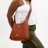 Coach Hadley 25 Multifunctional Gold Metal Accessories Leather Shoulder Crossbody Bag Medium Women Bags Brown Yellow CBH01-IMTN2