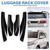 NEW-4PCS Black ABS Car Roof Luggage Rack Rail End Cover Shell Protector Fit For Toyota Fortuner 2004-2014