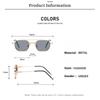 New Trendy Fashion Metal Double-Bridge Sunglasses Premium Business Square-Frame UV-Protective Eyewear Classic Driving Shades